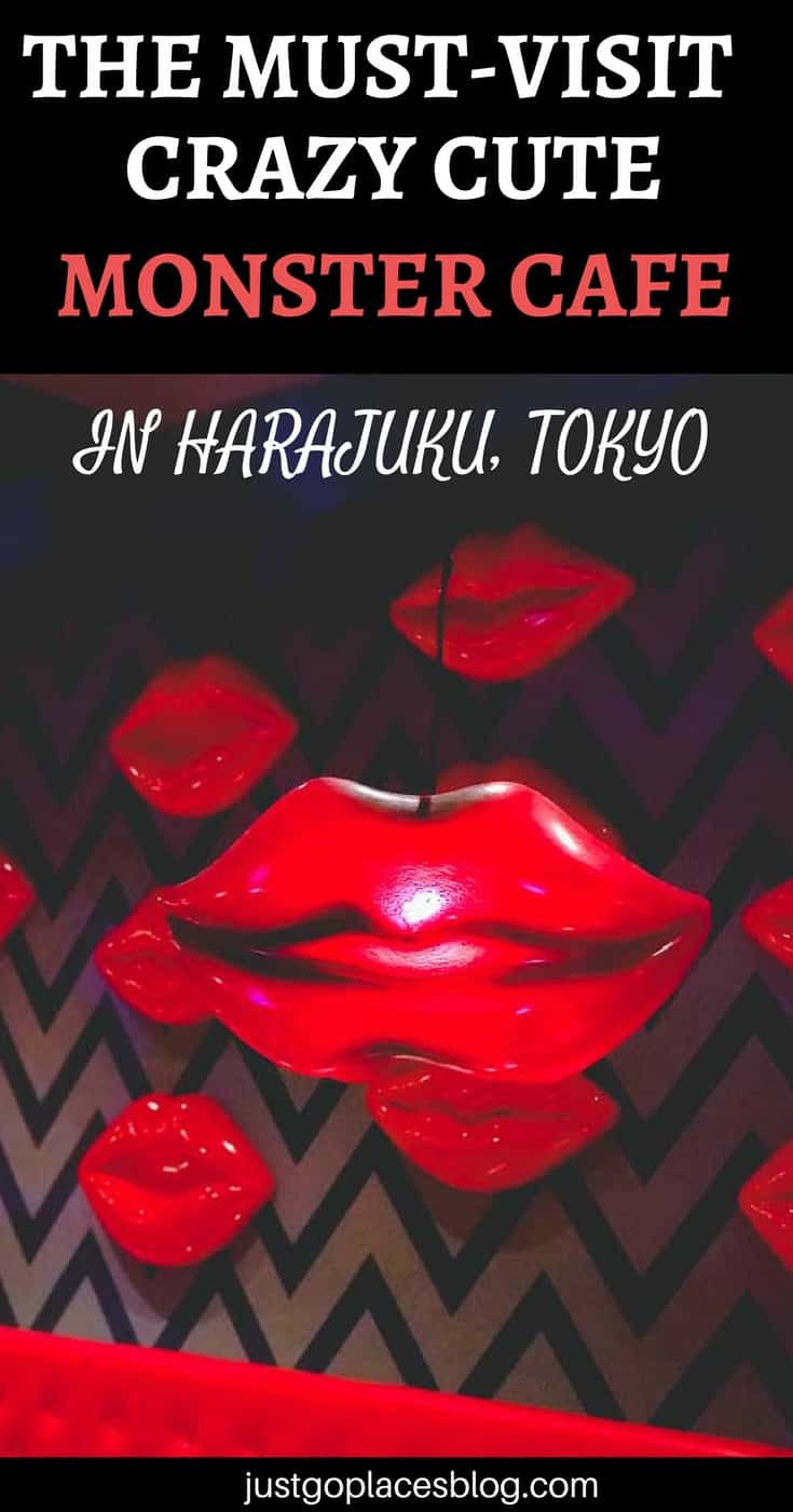 floating red lips at the Monster Cafe Harajuku