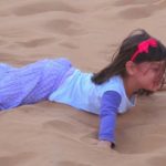 making sand angels