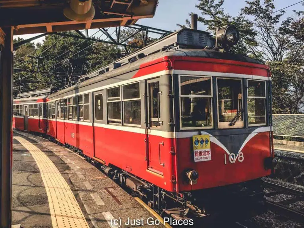 The Hakone Tozan light railway in Hakone