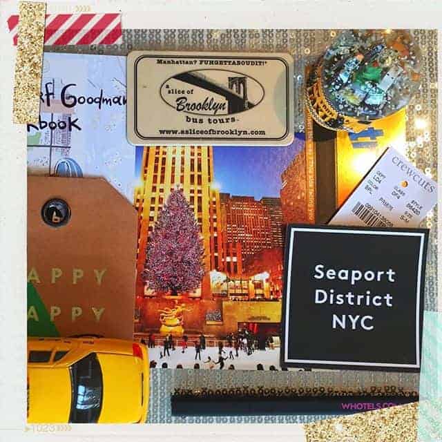 flatlay of Christmas in Manhattan