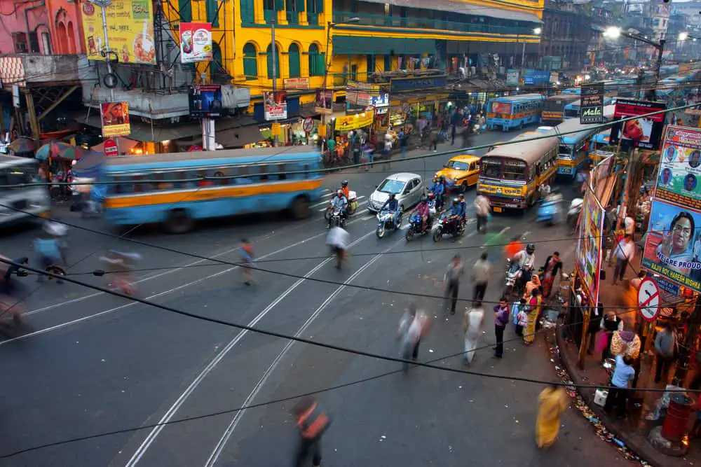 city traffic in India