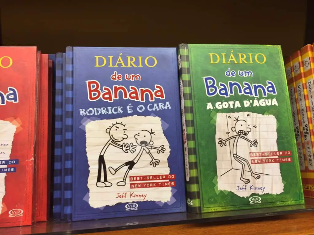Diary of a Wimpy Kid translates in Portuguese to Diario de un Banana