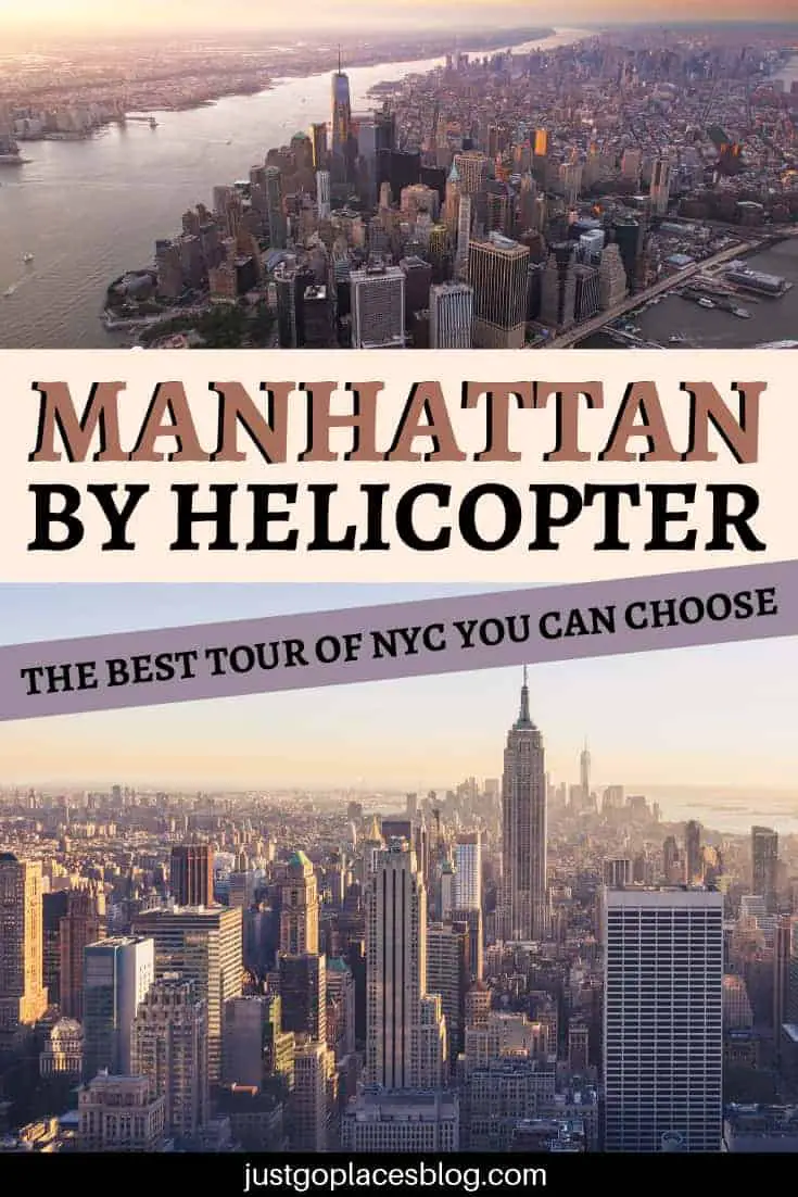 If you can only splurge on one tour of Manhattan, choose this one. Seeing Manhattan from the top by helicopter is truly the experience of a lifetime. Read on and discover how to see Manhattan by helicopter and what it’ll be to take a helicopter flight over Manhattan. You’ll be able to see Central Park and the skyscrapers from the top… isn’t it the coolest tour of NYC? #manhattan #helicopter #nyc #tour