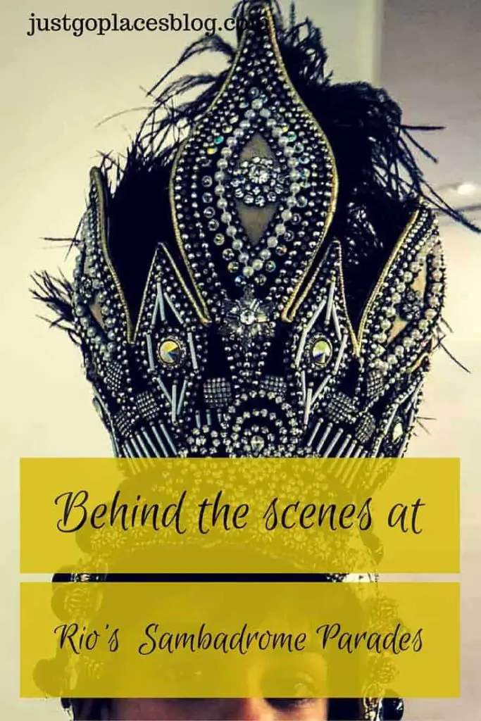 backstage at Rio's Sambadrome Parade