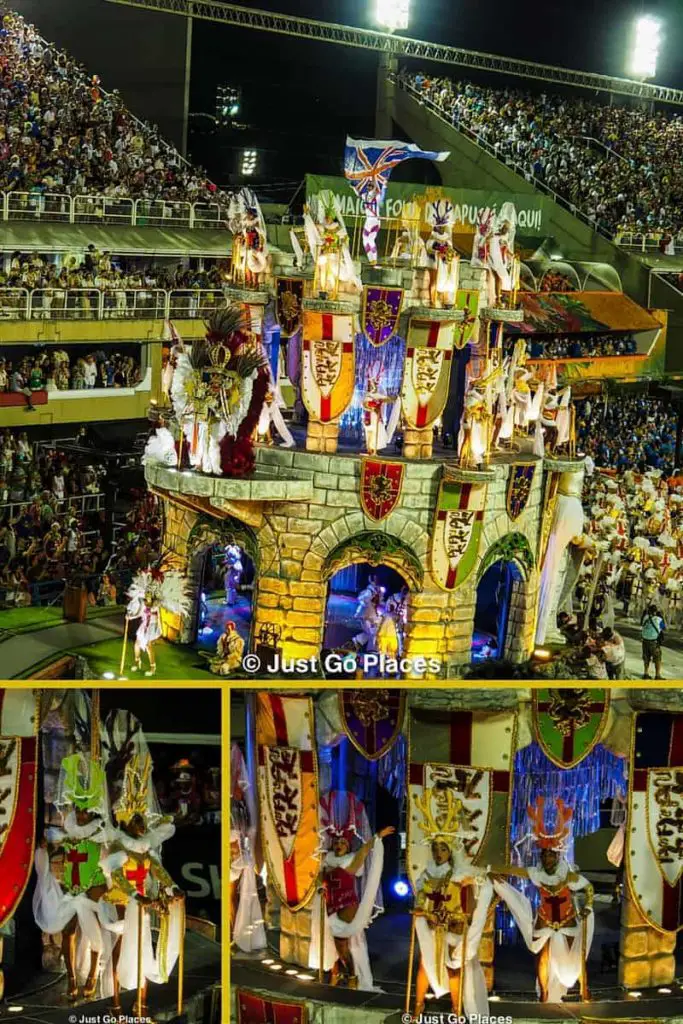 backstage at Rio's Sambadrome Parade