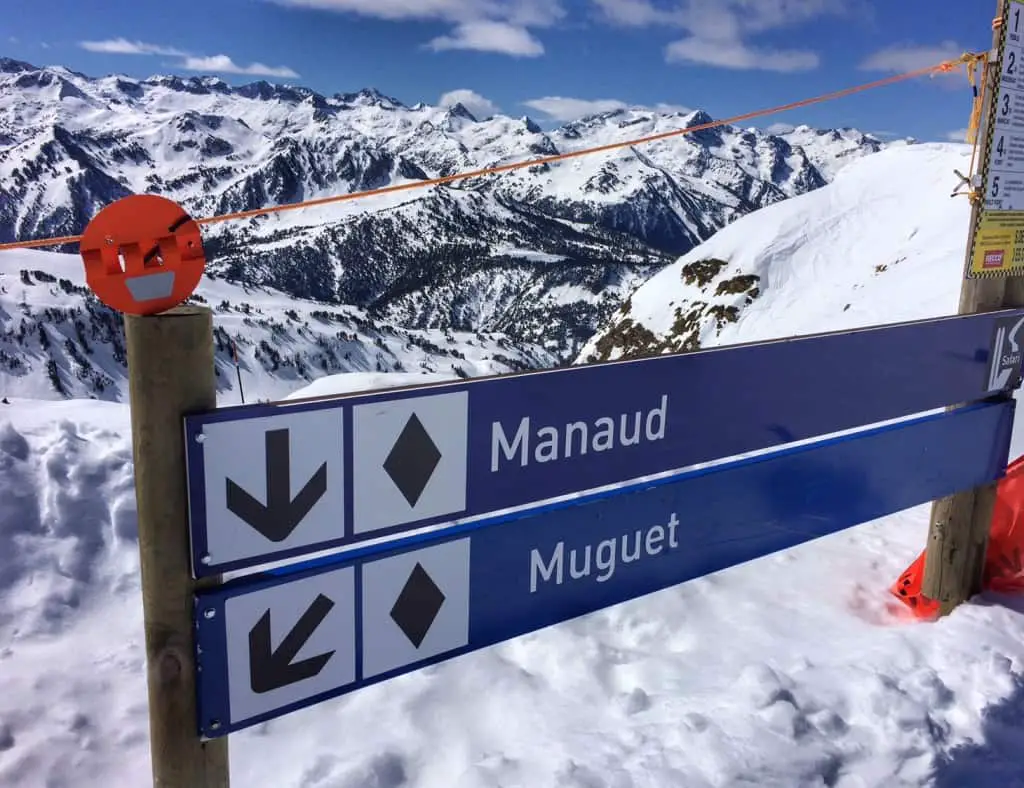 family skiing in Baqueira Spain