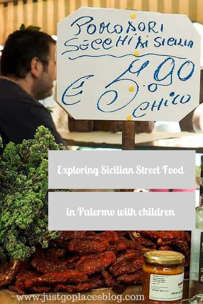Sicilian street food in Palermo with children