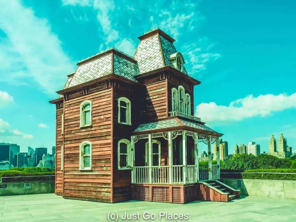 PsychoBarn is a special exhibit by Cornelia Parker on the rooftop of the Metropolitan Museum of Art.