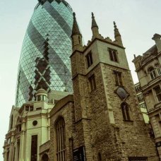 A View From The Swiss Re Tower AKA The Gherkin Building in London