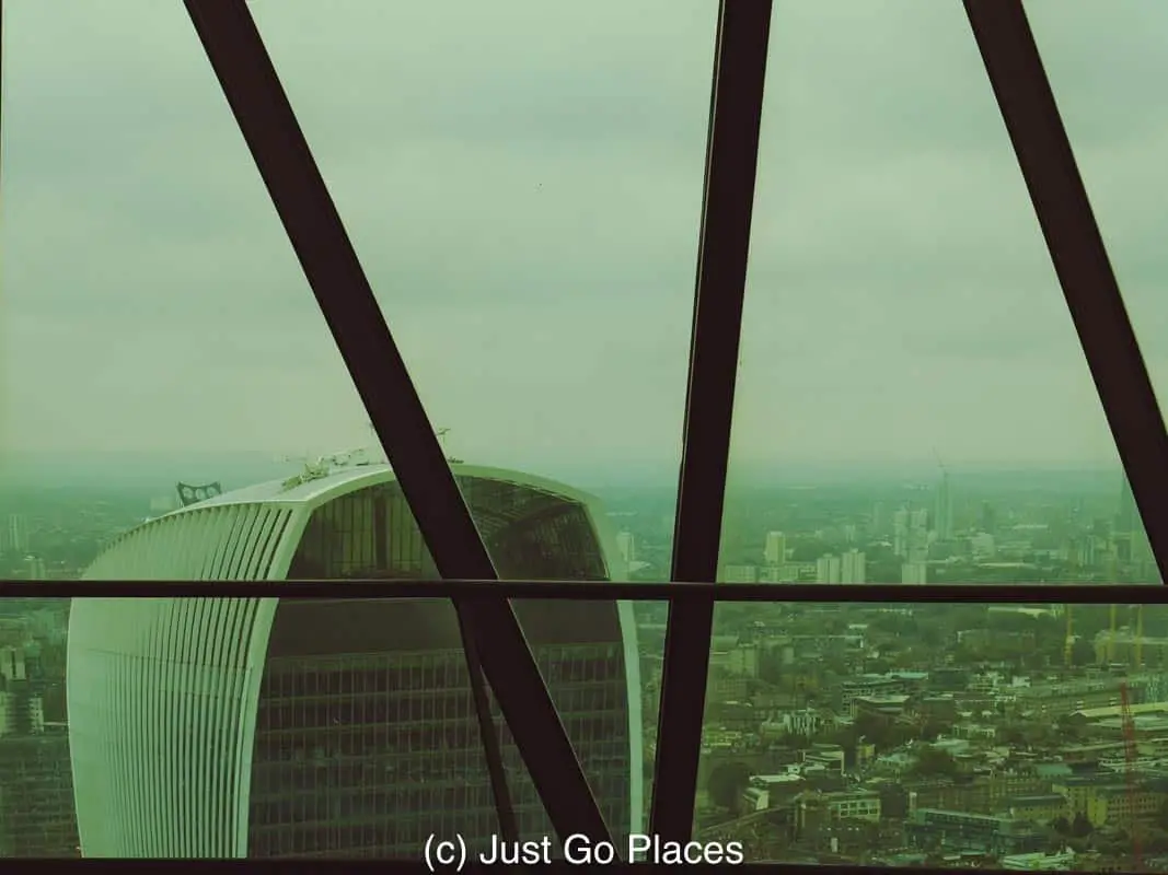A View From The Swiss Re Tower AKA The Gherkin Building in London