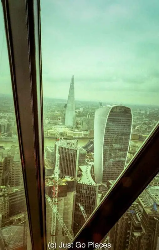 A View From The Swiss Re Tower AKA The Gherkin Building in London