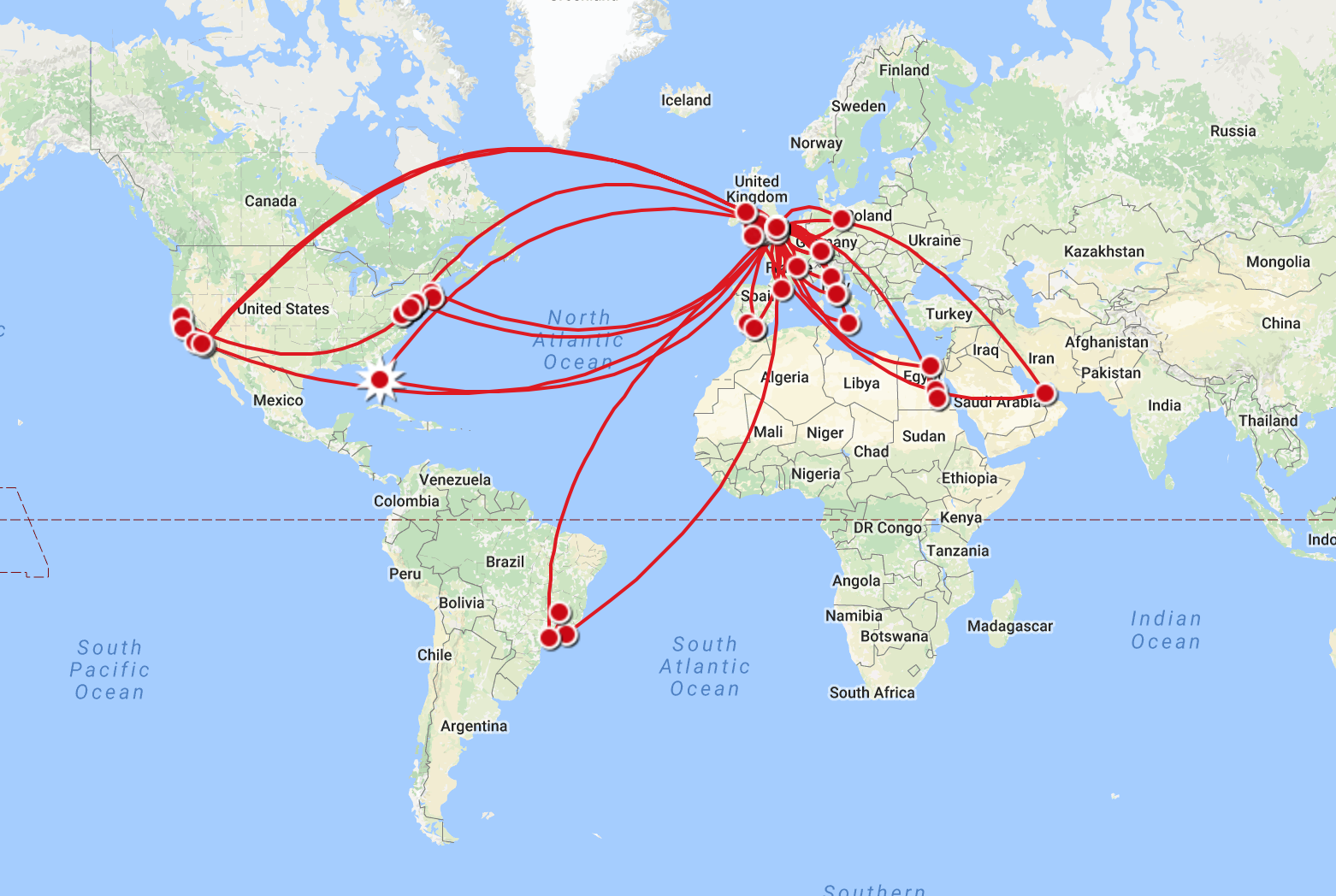 Travel Map by Travellers Point