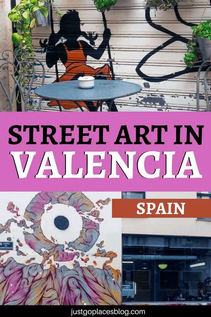 Why Valencia, Spain, should be on your itinerary if you are a street art lover. Click for a Valencia street art guide + images of street art graffiti that'll make you want to buy your ticket to Valencia asap and check these Valencia graffiti. #valencia #valenciastreetart #streetart #graffiti #spain
