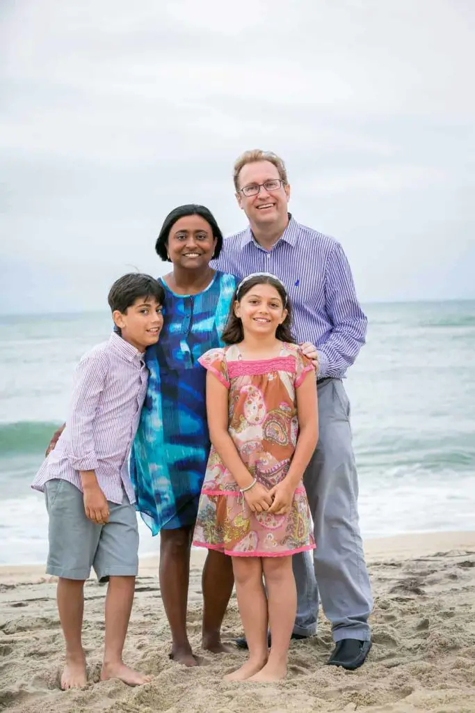a family on a beach in Martha’s Vineyard 
