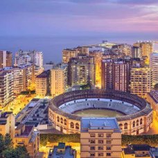 The view of Malaga from the hilltop above.