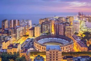The view of Malaga from the hilltop above.