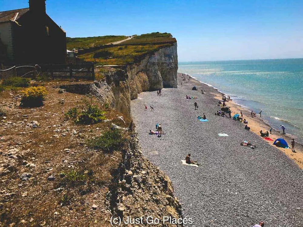 Coastal erosion has caused the breach at Birling Gap.