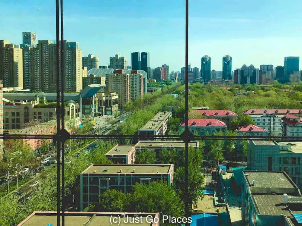 The view of Beijing from the Hotel Eclat.