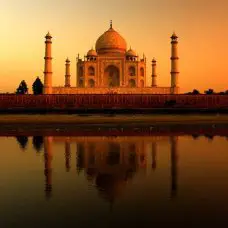 The Taj Mahal in Agra, one of the three prongs of the Golden Triangle in India