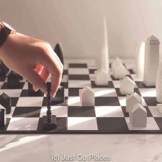 If you are looking for cool gifts from London, check out the London Skyline Chess set which has pieces based on the architecture of the city.