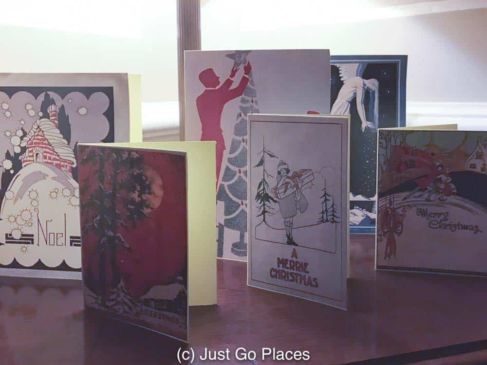 1920s Christmas cards with Art Deco style