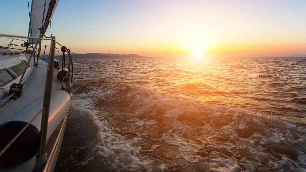 Stunning sunset in the Mediterranean