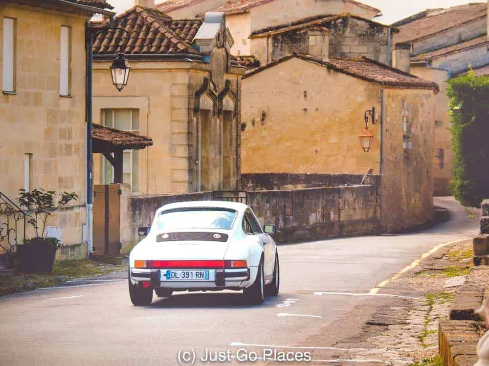 A Bordeaux wine tour involving a Porsche sounds  like a good idea but someone will have to be the designated driver.