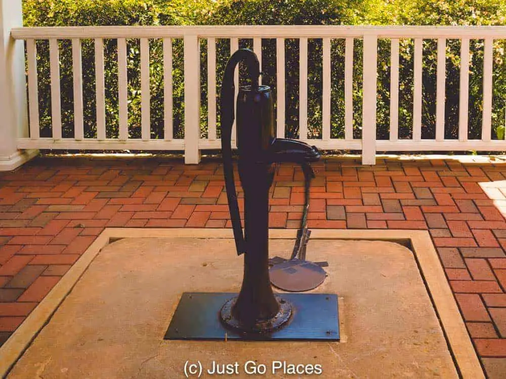 The water pump at Ivy Green Tuscumbia AL where Helen Keller made her breakthrough that words were related to things.