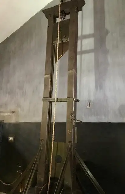 A guillotine used in the Ho Loa prison in Hanoi Vietnam