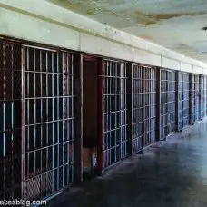 a cell block at the Wyoming Frontier Jail