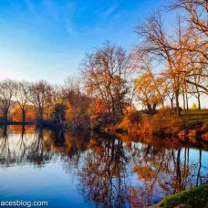 Hampstead pond in fall