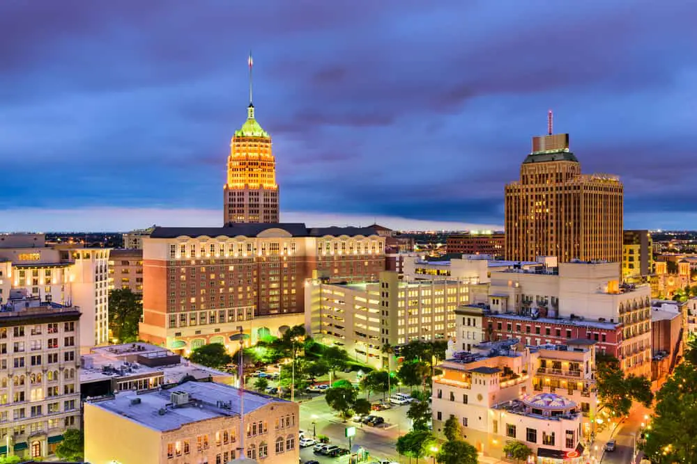 The San Antonio Texas skyline