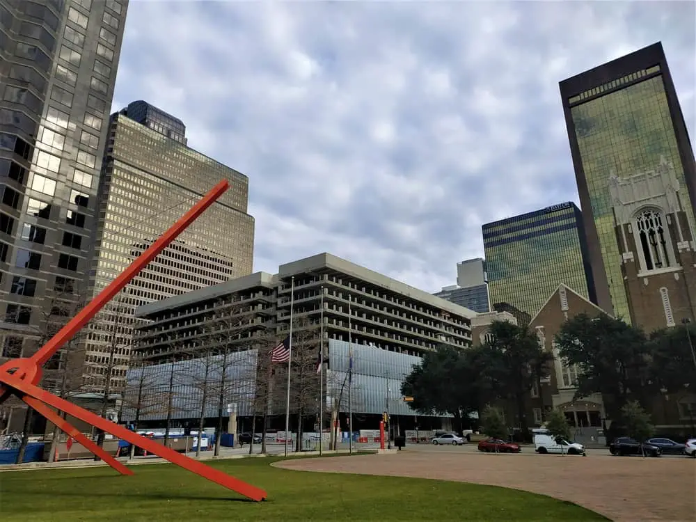Downtown Dallas Texas and the Dallas Art Museum