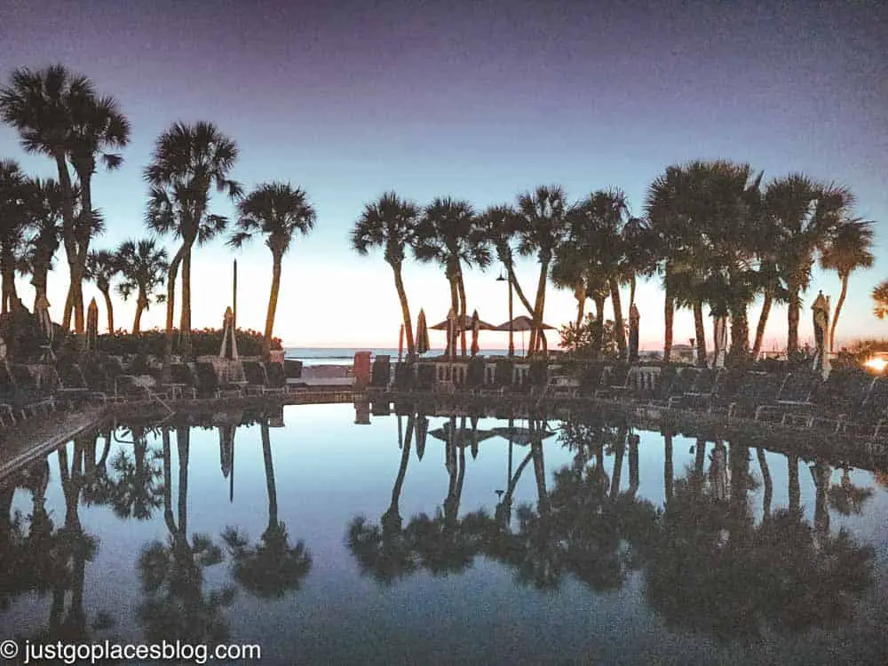 sunset at the Don Cesar