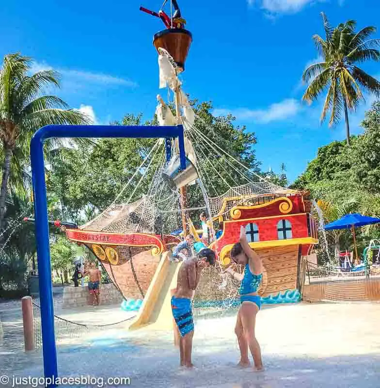 pirate ship pool area at Hawks Cay