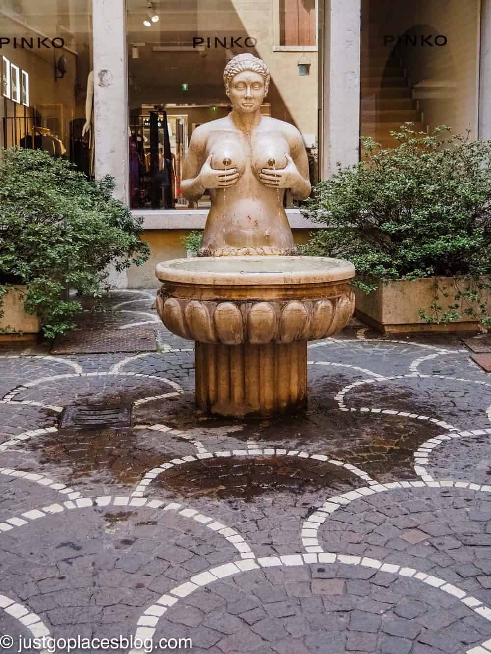 The famous Fontana delle Tette in Treviso Italy