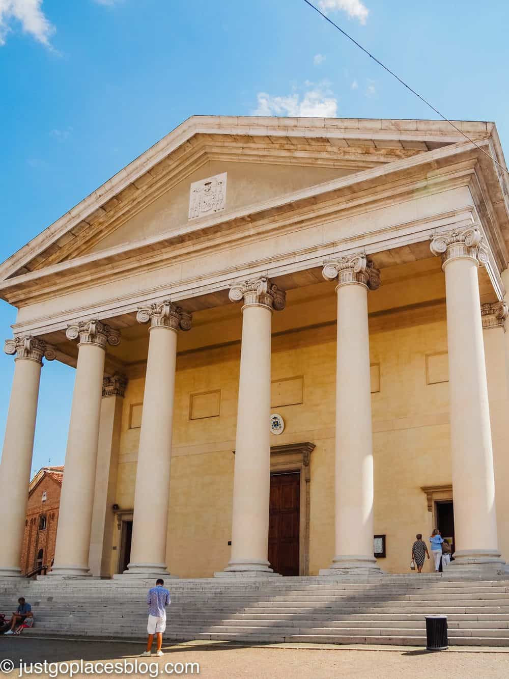 Neoclassical facade of the Treviso Duomo