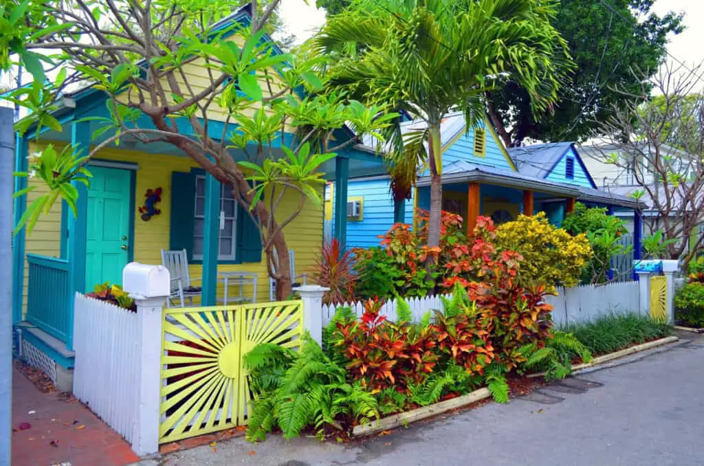 colorful cottages in Key West Florida