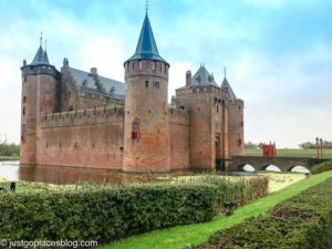 Muiderslot Castle, moat and gardens in Netherlands