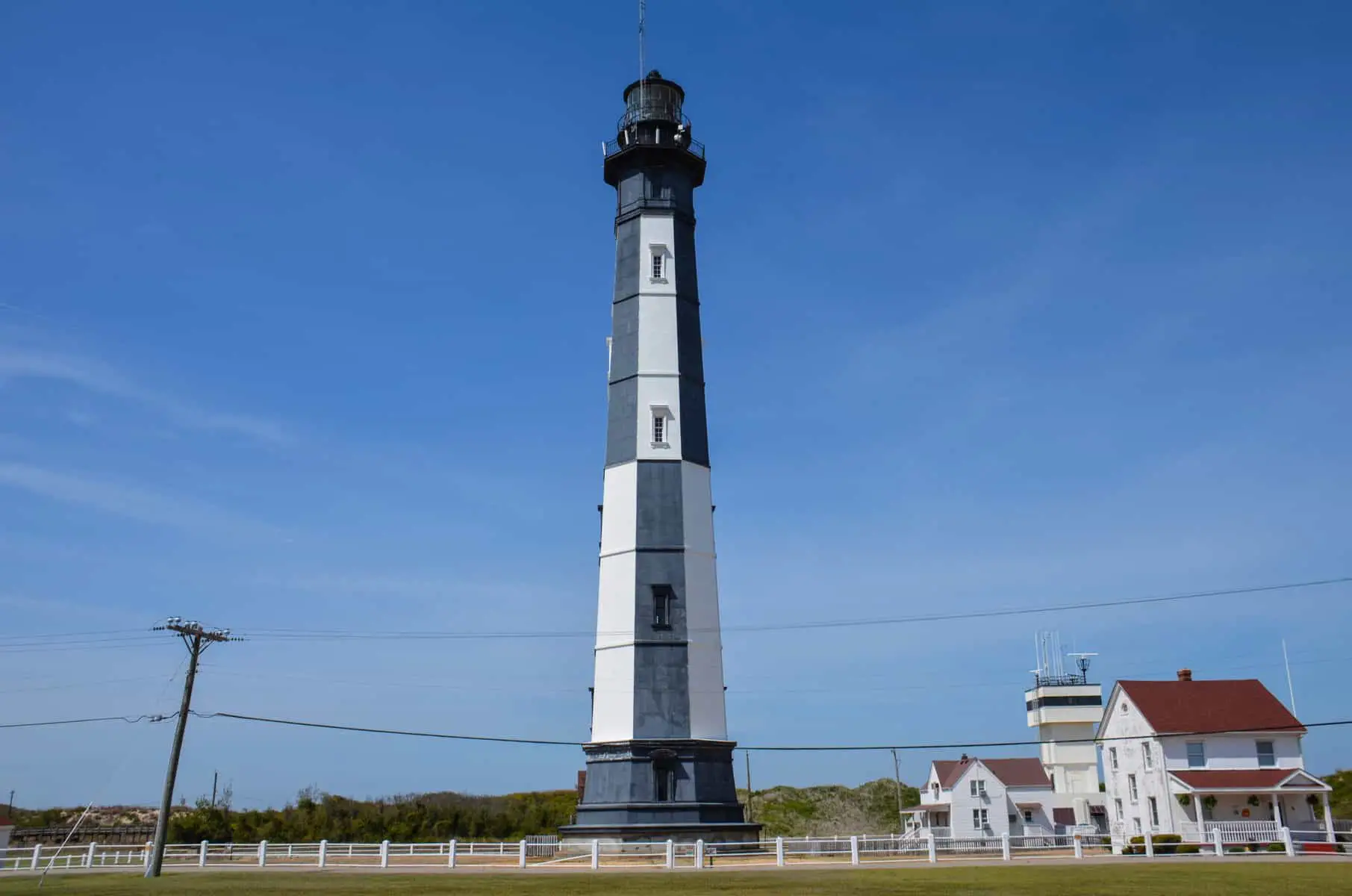 The New Cape Henry Lighthouse in Virginia Beach, Virginia marks the southern entrance to Chesapeake Bay