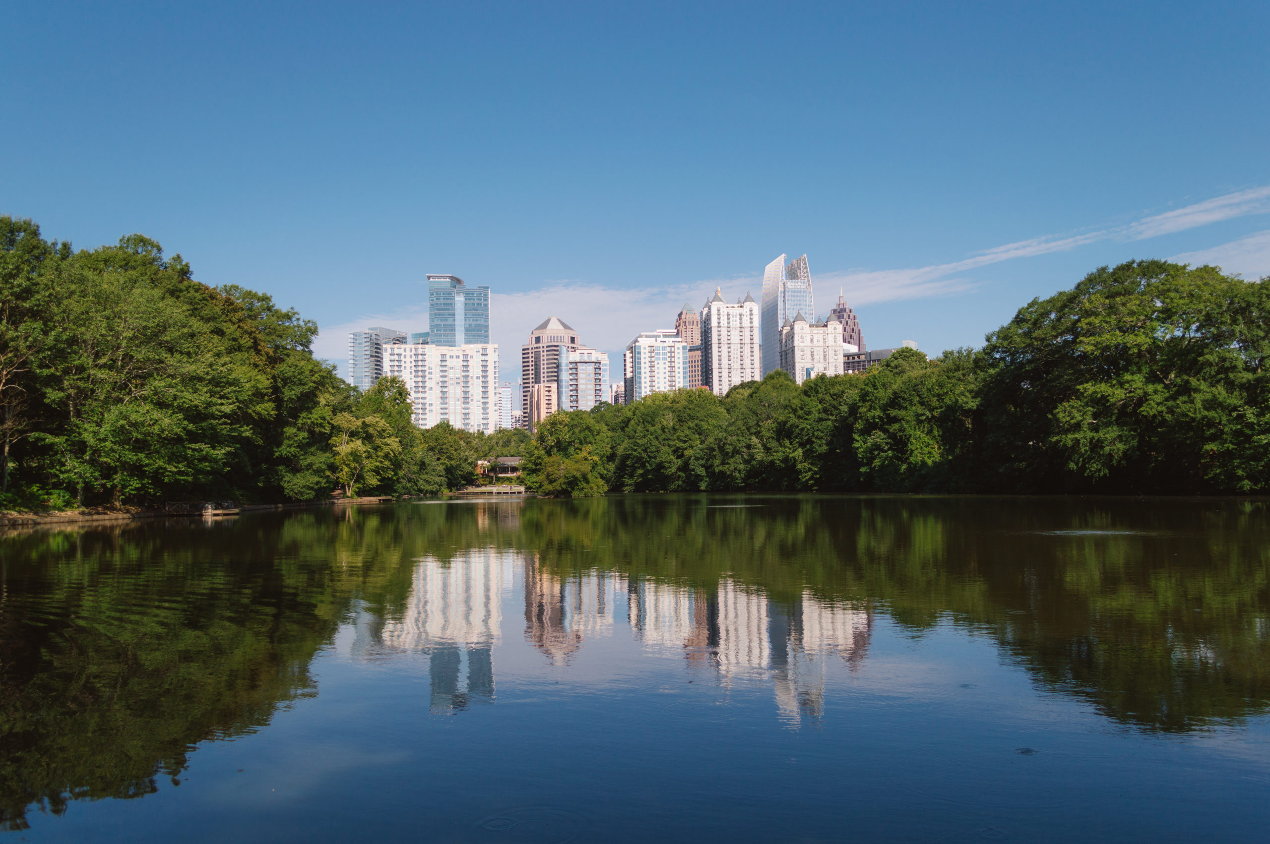 Atlanta Beltline with a view of the skyline