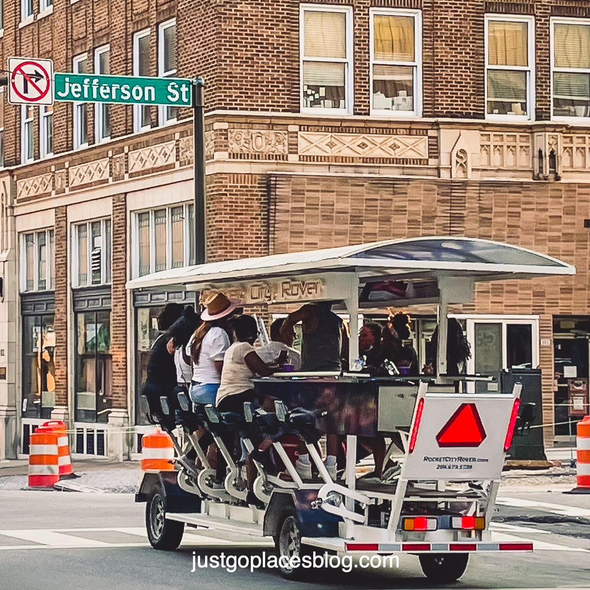 Huntsville pedal pub in downtown Huntsville