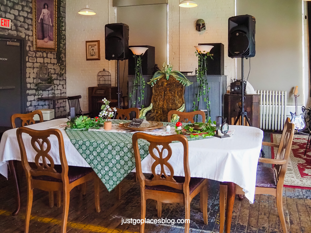 The music setup at Dragon's Forge Cafe