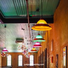 colorful lights at Sam & Gregs Pizzeria Huntsville AL