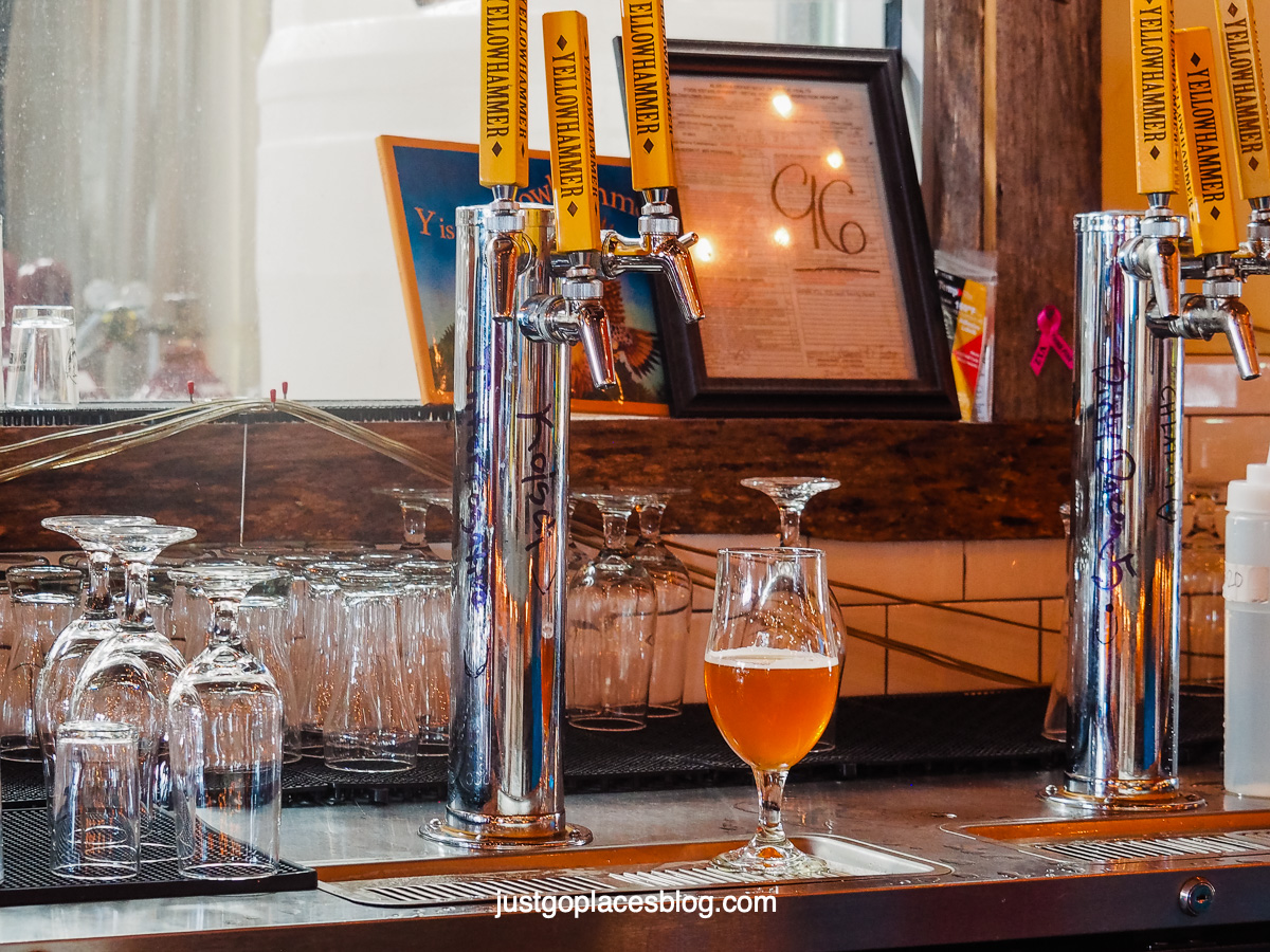 the bar at Yellowhammer Brewery