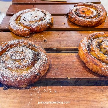 pain au raisins at L'etoile bakery in Huntsville Alabama