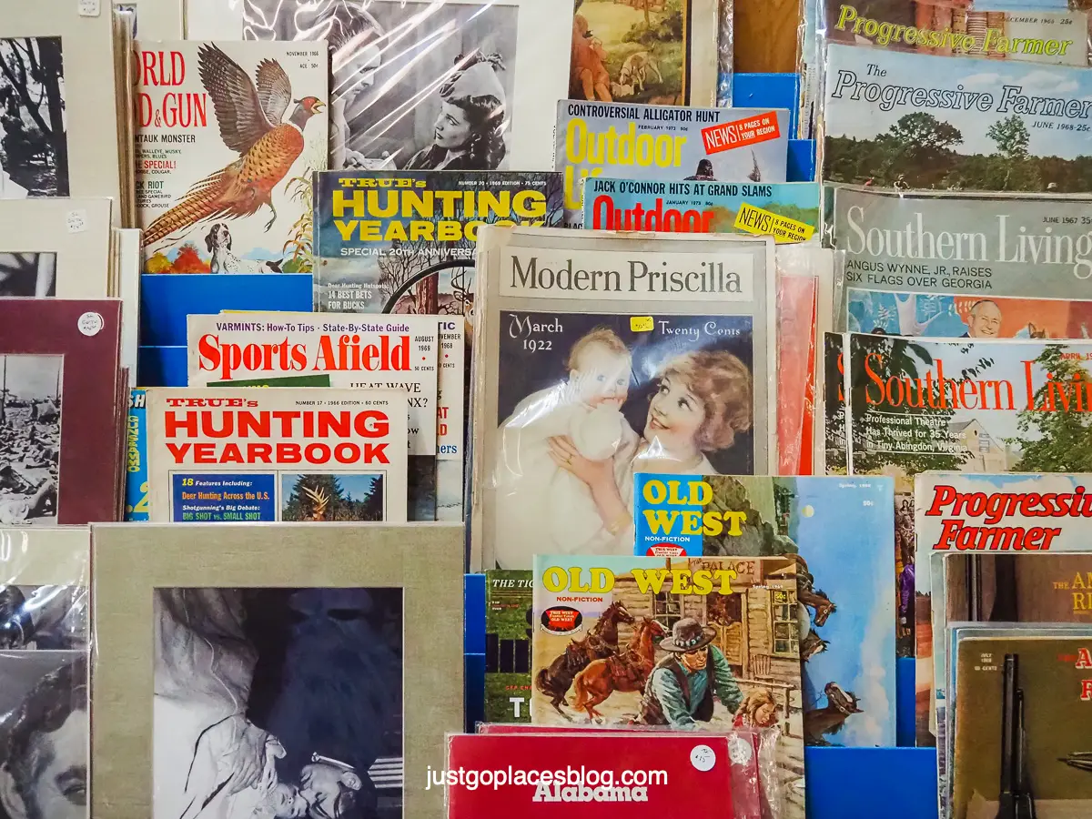 vintage magazines at Guntersville AL
