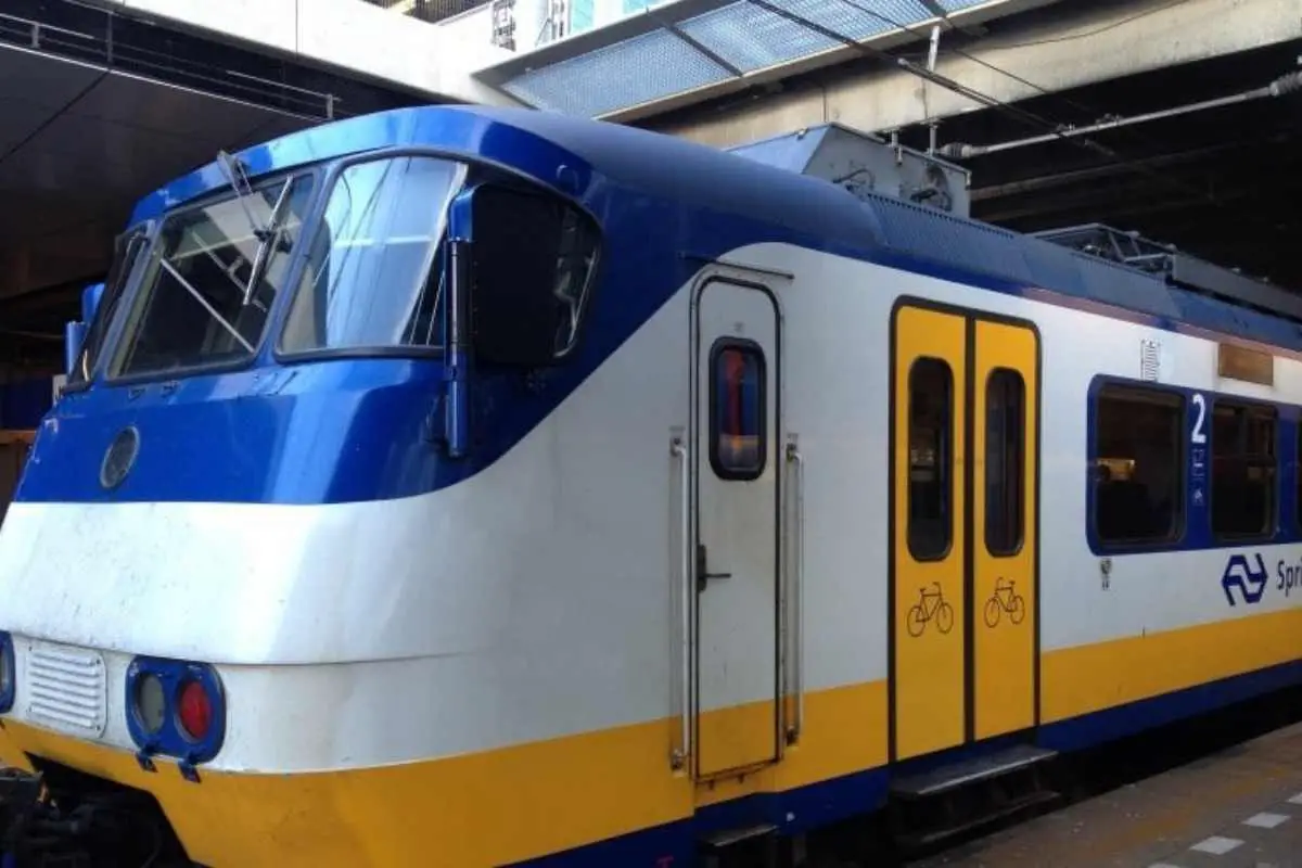 A Sprinter train in the Netherlands is a slow service train that makes local stops.