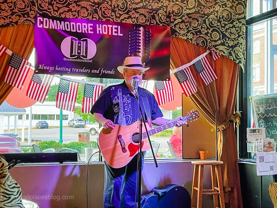 Live entertainment at the Commodore Hotel Linden TN