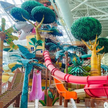 slides and rides at the American Dream Water Park